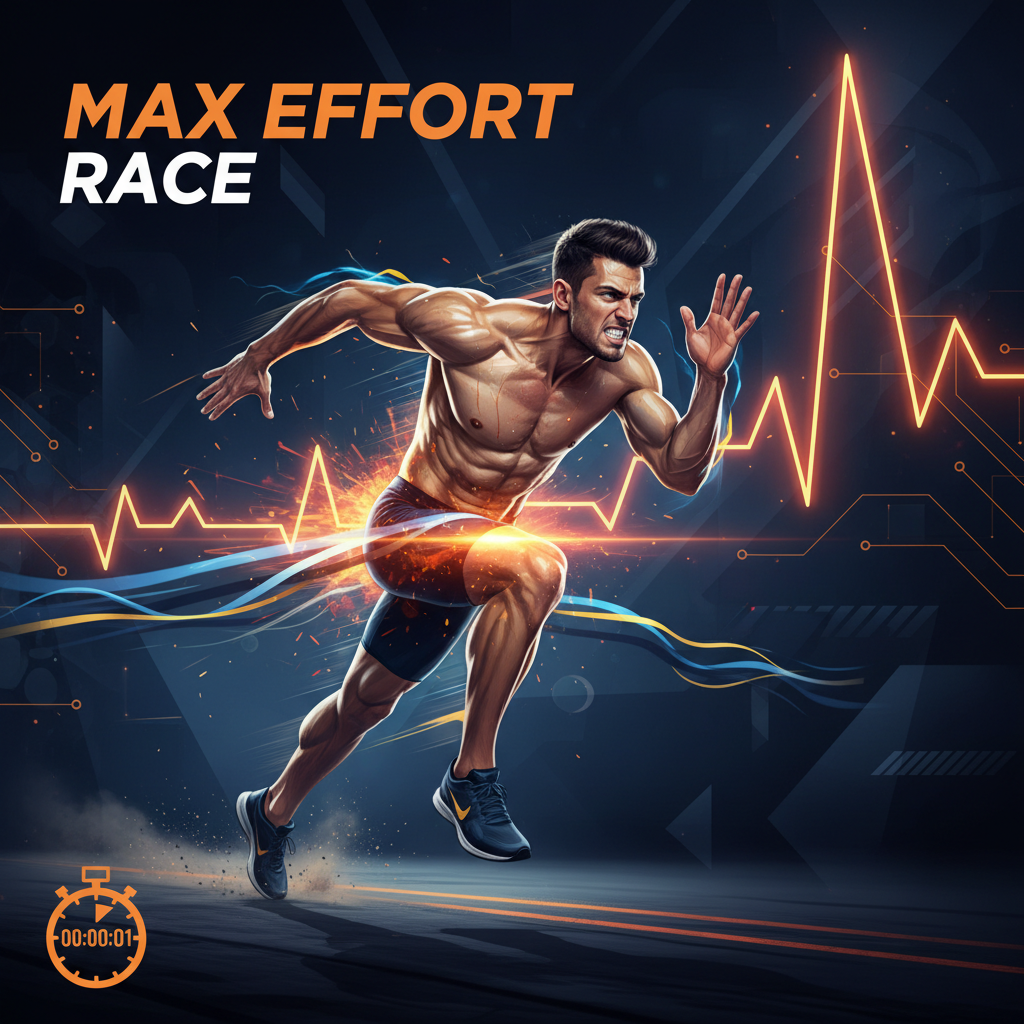Max effort racing and peak performance visualization