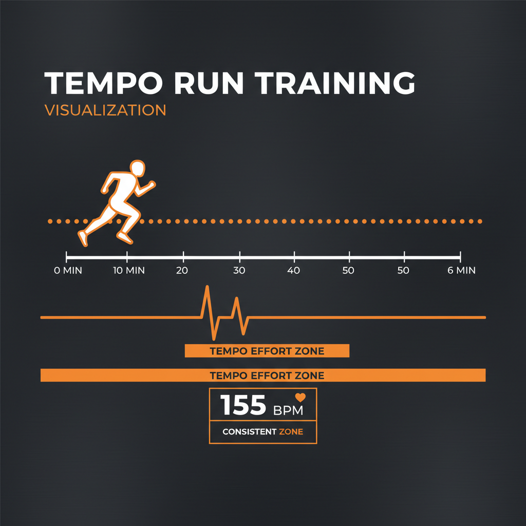 Tempo run training and optimal BPM visualization